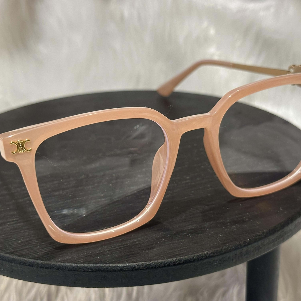 Chic Pink Square Glasses Designer Frames - image 3